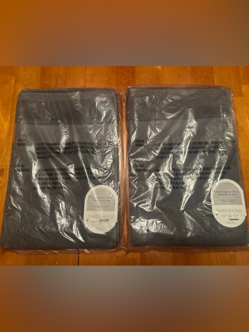 Threshold Performance Plus Bath Mats in Charcoal Gray - Set of 2